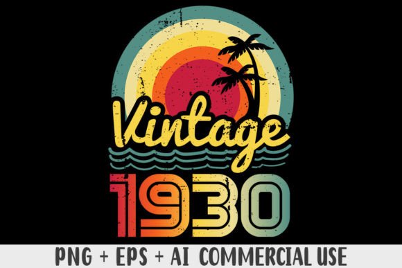 Download Vintage 1930 PNG Sublimation Design - 1930 Collection