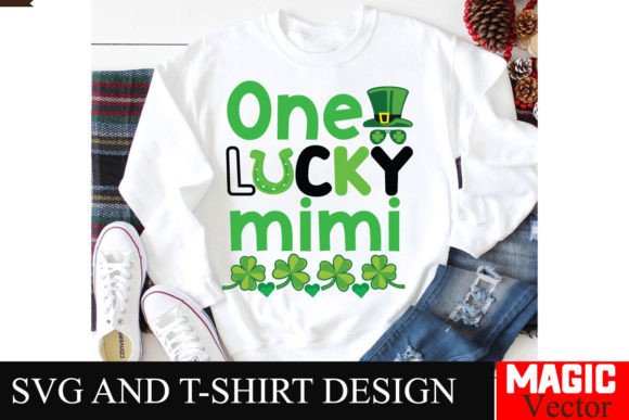 Download One Lucky Mimi SVG Cut File,St.Patrick's - Premium Bundle