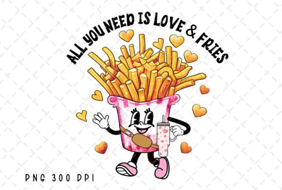 Download French Fries Heart Valentines Day PNG - Valentines day Collection