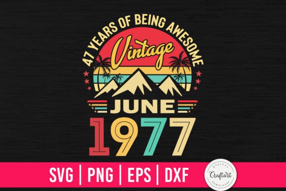 Download Vintage 1977 June 47th Birthday Gifts - 1977 Collection
